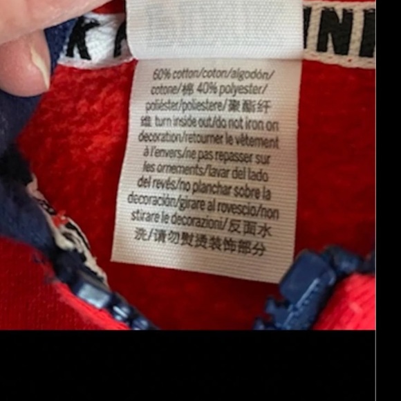 VS PINK BOYFRIEND PANT LOGO WAISTBAND SZ SM NAVY FULL ZIP SWEATSHIRT SZ M RED - Picture 10 of 14